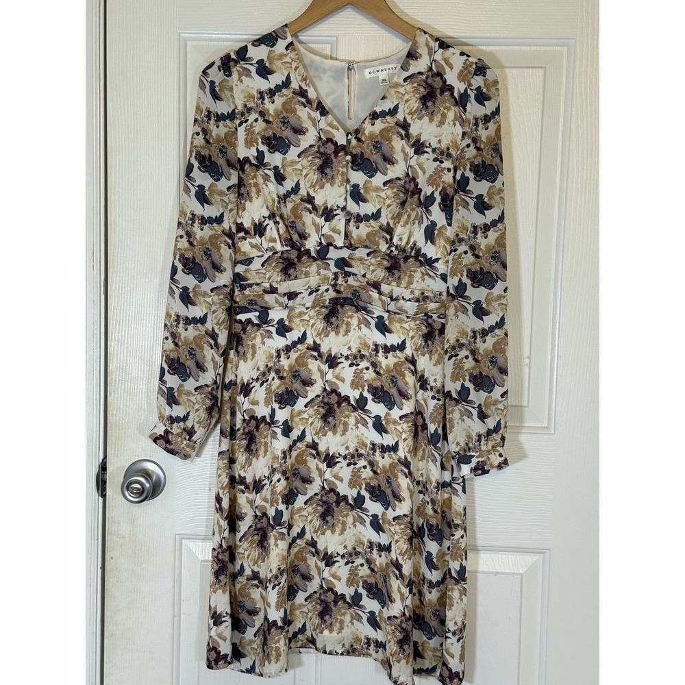 XS Downeast Floral Dress Cottage Party Classic Feminine Romantic Buttons